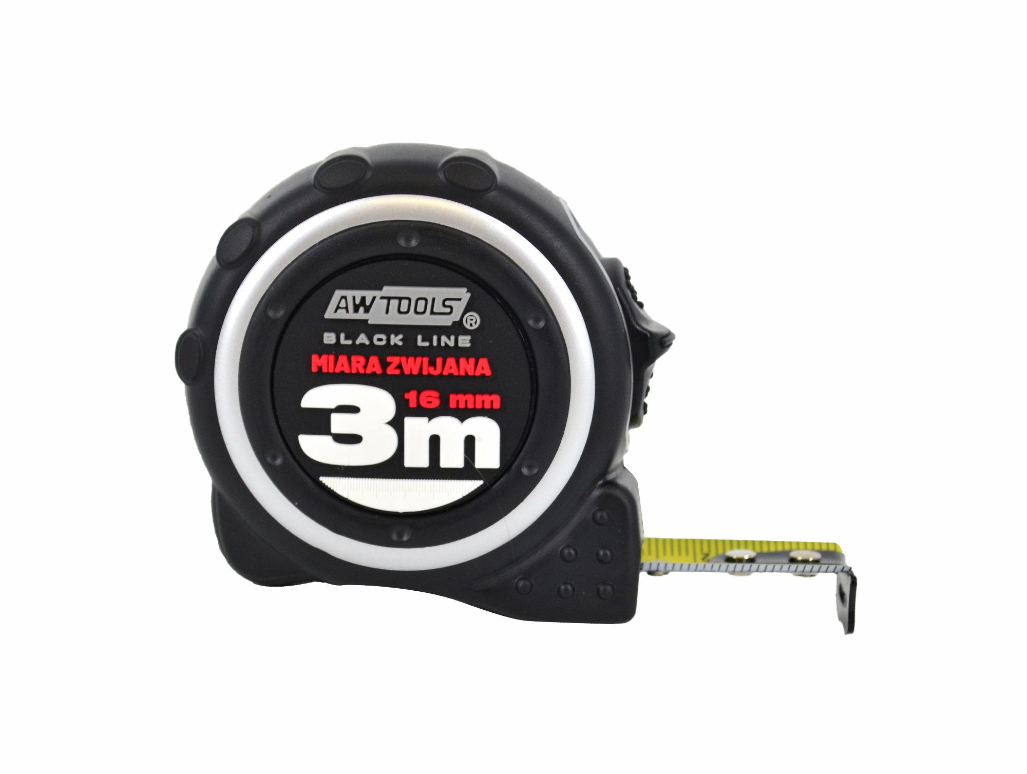 Bandmaß Awtools Abs Tpr 3m / 16mm, Robust, Ergonomisch Und Kompakt, Ideal Für Präzise Messungen In Diy Und Alltägliche Aufgaben.