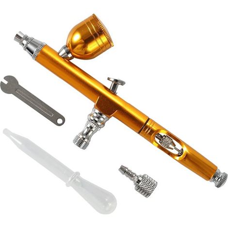 Seltene Perle: Airbrush-luftpumpe, Spritzpistole Für Farbe, Wandfarbe, Möbelreparatur, Tortendekoration – Werkzeug In Gold