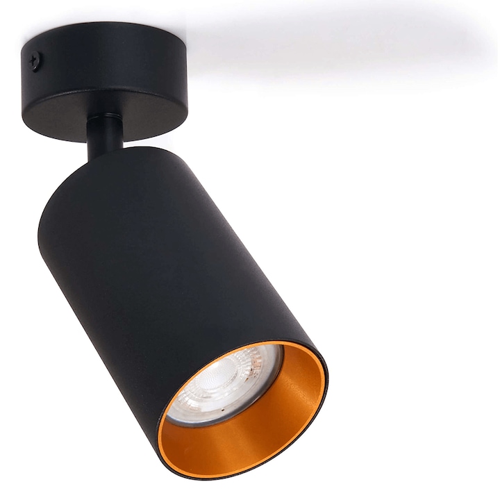 Eris Gold X1 Led-aufbauleuchte (halogen) Für Wand/decke, Schwarz