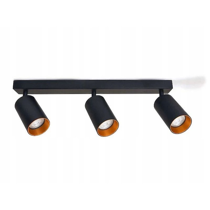 Eris Gold X3 Led-aufbauleuchte Mit Halogenfunktion Für Wand/decke, Schwarz