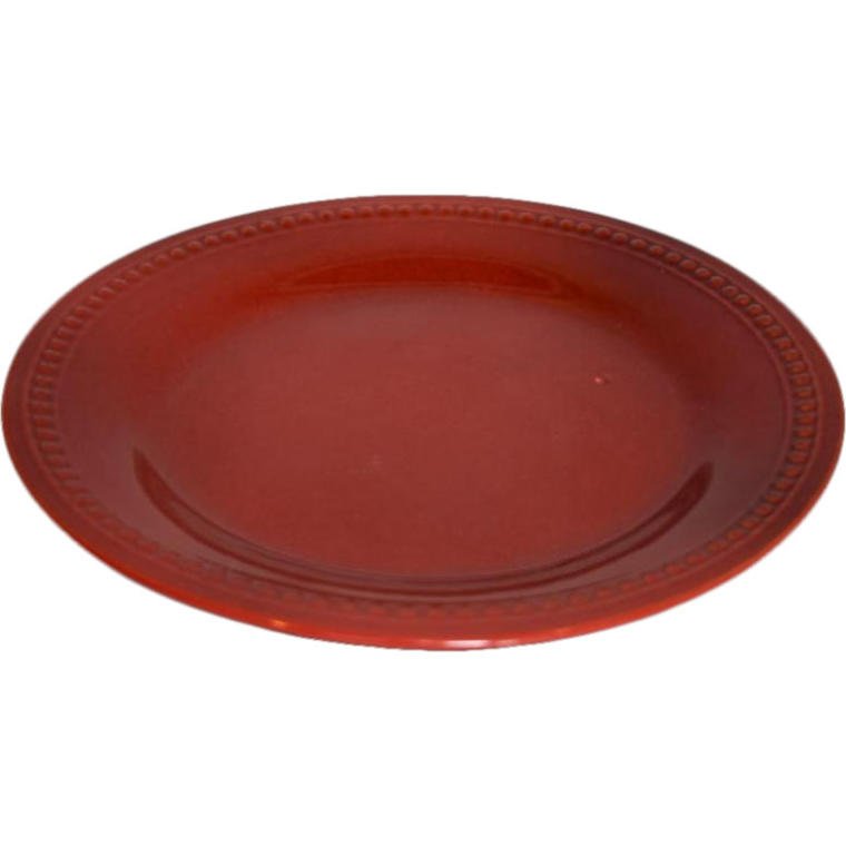 Roter Dessertteller Aus Der Modularen Kollektion, Spülmaschinen- Und Mikrowellengeeignet, 21,5 Cm