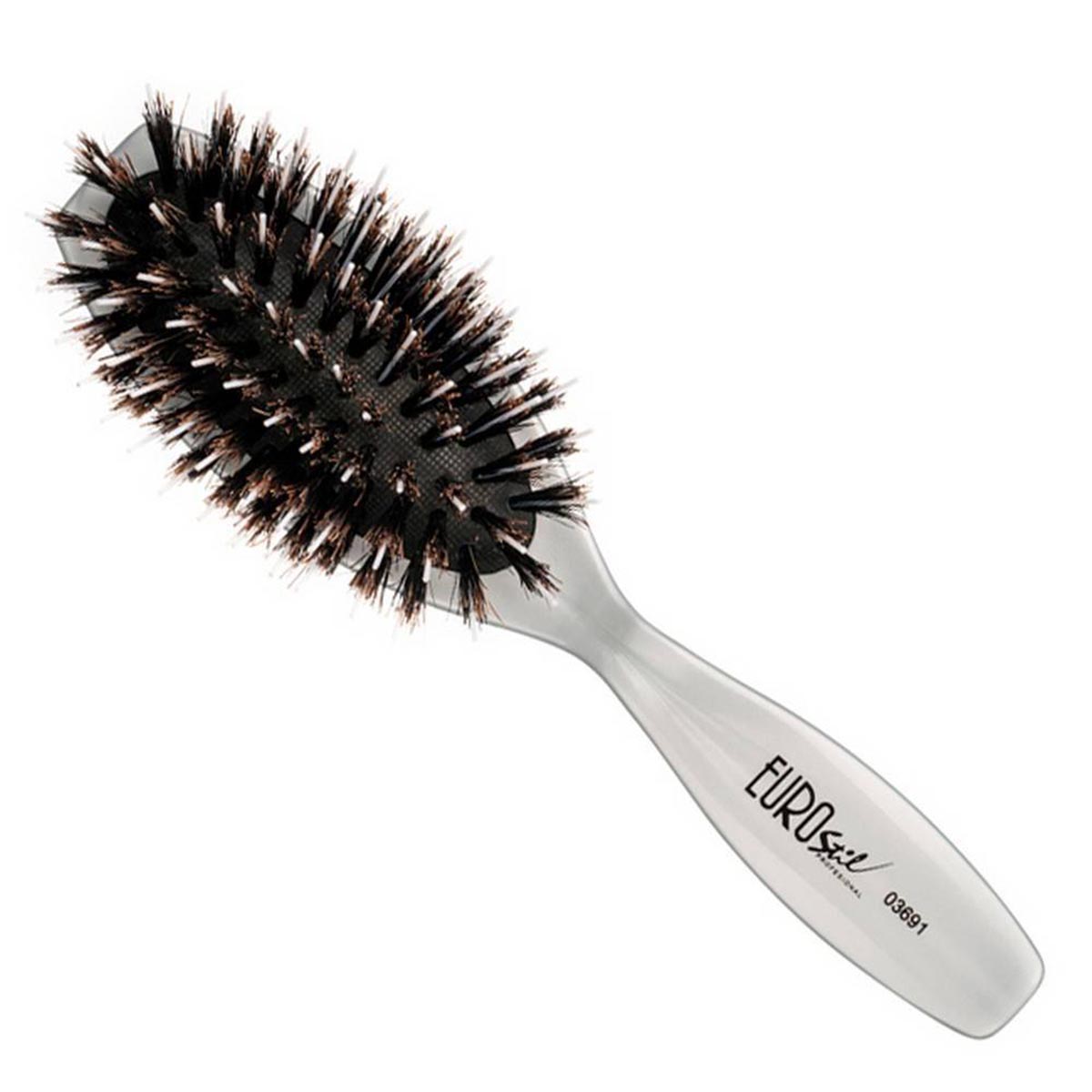 Eurostil Pua Blanca Cepillo Puro Jabali Oval Pequeño 1un