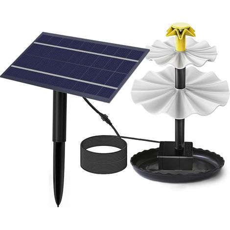 Außen-solarbrunnen Für Den Garten, Außen-vogeltränke, Dekorativer Außenbrunnen, Kaskadenpumpe Für Das Haus (4w)
