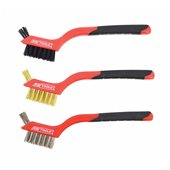 Awtools, Set De 3 Mini-drahtbürsten De, Ideal Zum Reinigen Und Entgraten Von Metall-, Kunststoff- Und Holzoberflächen Auf Engem Raum, Strapazierfähige Borsten De Für Präzision