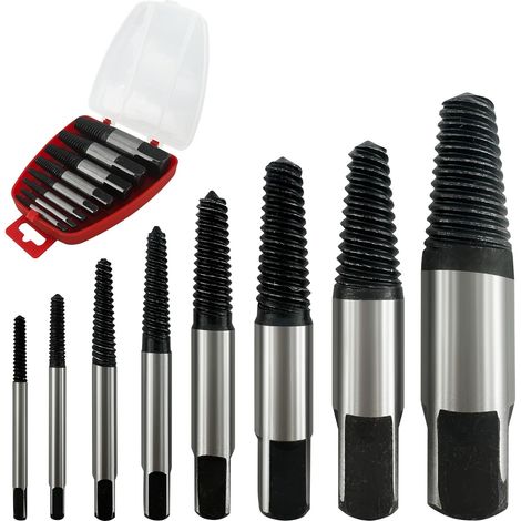 8-teiliger Schraubenextraktor-set, Schraubwerkzeug, Linksgewinde-schraubendreher, Schraubenextraktor