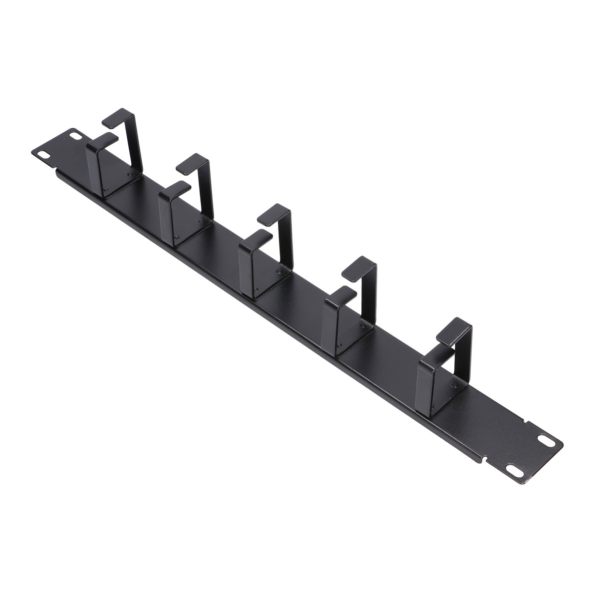 Extralink, Panel De Anschluss De Kabel Schwarz, Kabeldurchführungspanel Für 19" Rackschrank, Stahl, Ideales Zubehör Für De Netzwerkschränke, 5 Metallbügel, Rackkapazität 1u