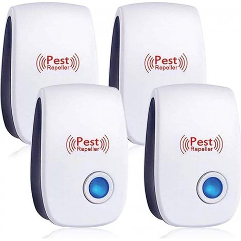 4er-pack Ultraschall-mäuse- Und Rattenabwehr, Elektronischer Ultraschall-schädlingsvertreiber Für Mäuse, Mücken, Kakerlaken, Ratten, Ameisen Und Spinnen Für Den Innenbereich