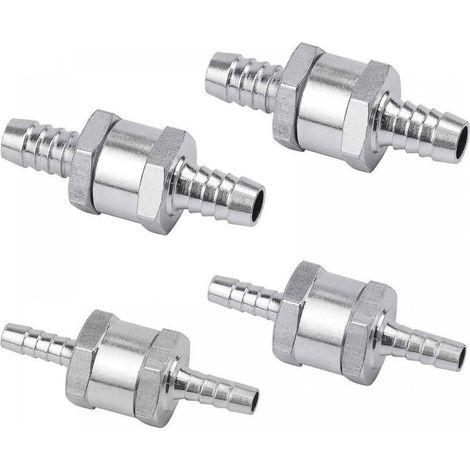 4er-set Rückschlagventile Für Dieselkraftstoff 6/8/10/12 Mm, Kraftstoffventil Aus Aluminiumlegierung Mit Pfeilmarkierung Für Benzin- Und Dieselfahrzeuge, Boote Und Motorräder