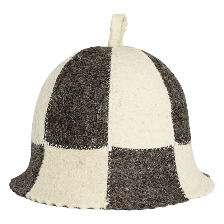Trexora Saunahaube, Dichter Premium-filz, Saugfähig, Einheitsgröße, Leicht Aufzuhängen Und Zu Trocknen, Grau/weiß