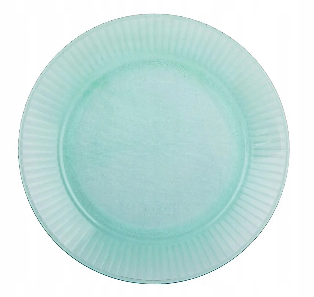 Transparenter Grüner Dessertteller Aus Glas, 20,5 Cm, 1 Stück. Ofelia