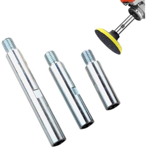 3-teiliges Verlängerungsset Für Winkelschleifer, M14, Aus Edelstahl, Verbindungswelle Für Auto-poliermaschinen, Polierschwämme, 75 Mm/100 Mm/140 Mm