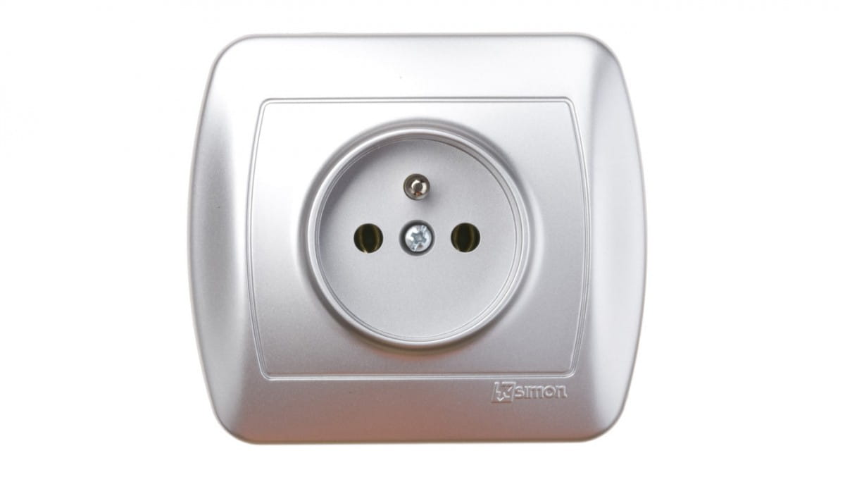 Simon Akord Einzelsteckdose Mit/ohne 16a Ip20 Metallisiertes Aluminium Agz1e/26