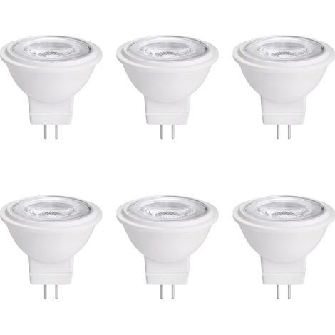 Led-leuchtmittel Mr11 Gu4.0 Mit Doppelspiegeln, 3 W, 12 V Ac/dc, Led-spot Für Niedervolt, Warmweißes Licht 2700 K–3000 K, 6 Stück