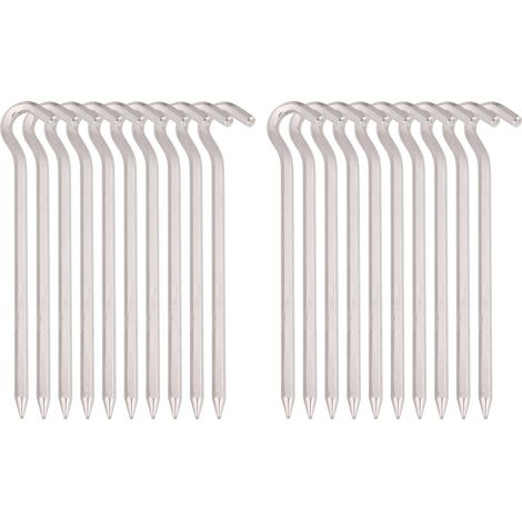 20 Stück Zeltheringe, Bodenanker, Sanddübel Für Camping, 18 Cm Aluminium-gartenzelte-pflöcke, Outdoor-zeltnägel