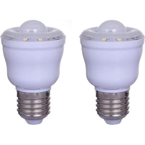 2er-pack E27-led-lampen Mit Pir-bewegungsmelder, 2 W, Warmweiß 3000 K, Automatische Nachtlichtfunktion (ein/aus), Wechselstrom 220–240 V, Nicht Dimmbar