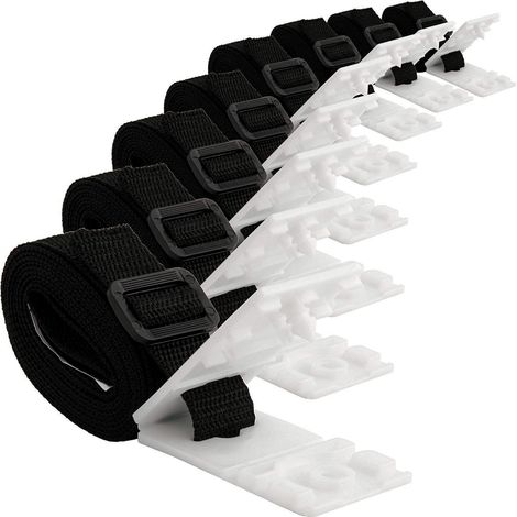 Solar-abdeckungs-befestigungsset Für Swimmingpool Mit 8 Nylon-klebebändern Und Laschen, 8 Kordelplatten, 8 Schnallen