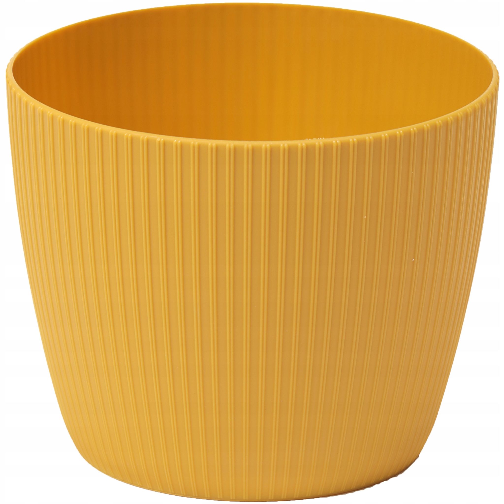 Senfgelber Plastiktopf, 11 Cm, Magnolienpullover
