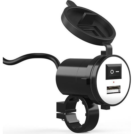 Wasserdichter 12v Usb-motorrad-ladegerät, Universelle Motorrad-lenkerhalterung, Wasserdichtes Usb-motorrad-ladegerät, Schnelles Motorrad-ladegerät 5v/2.1a Zum Laden Von Gps, Tragbares Handy-ladegerät