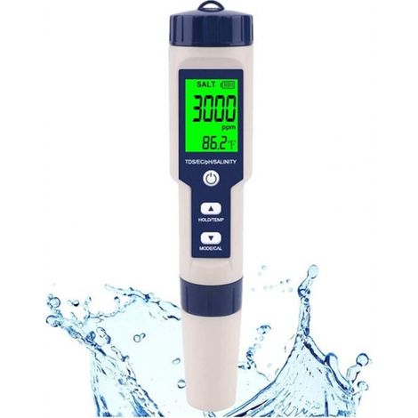 Hochpräziser 5-in-1-salinitätstester Für Salzlösungen, Ip67-wasserdichtes Testkit