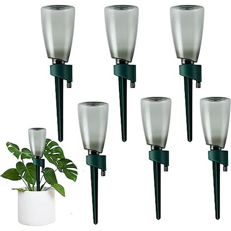 Automatische Pflanzenbewässerung, 6 Sets Tropfbewässerung Mit 500 Ml Und Langsamer Ablasssteuerung, Selbstbewässerungstropfer Für Blumen