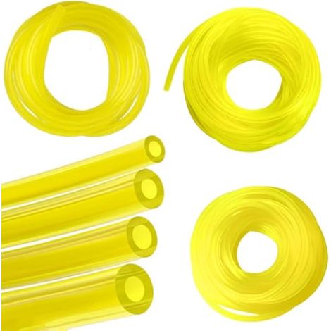 4-teiliger Kraftstoffschlauch-set, Gelber Kraftstoffschlauch, Pvc-kraftstoffschläuche Für Autos (2x3,5 Mm, 2,5x5 Mm, 3x5 Mm, 3x6 Mm), Für Rasenmäher