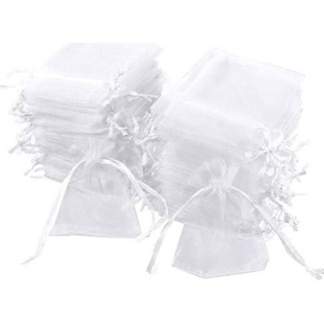 100 Stück Weiße Organza-beutel, 20 X 30 Cm, Geschenktüte Aus Organza, Schmuckbeutel, Hochzeitsbeutel, Lavendelsäckchen, Hochzeitsgeschenk