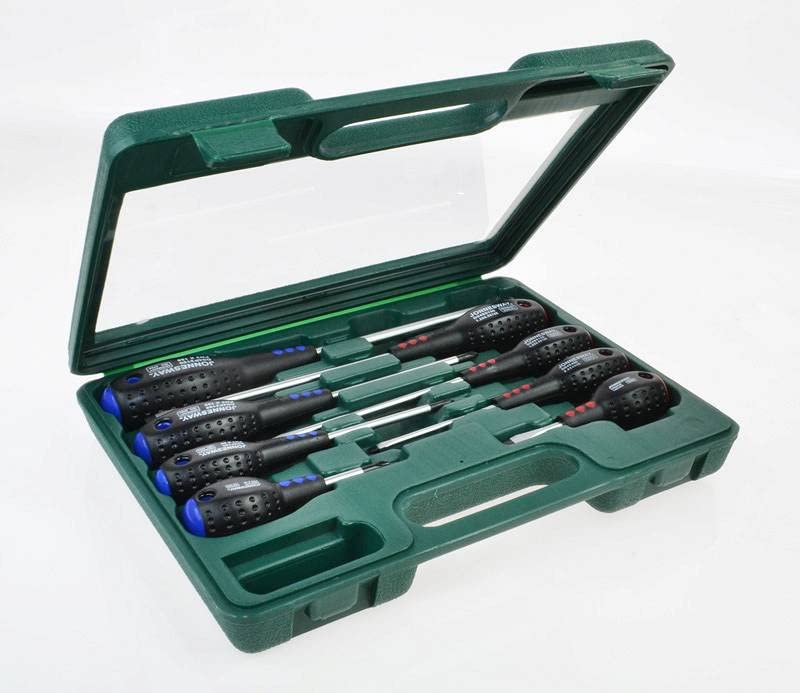Set Of 8 Jonnesway-schraubendreher, Ideal Für Wartung Und Reparatur, Ergonomische Griffe, Magnetische Bits, Organisierter Koffer, Hochfester Stahl.