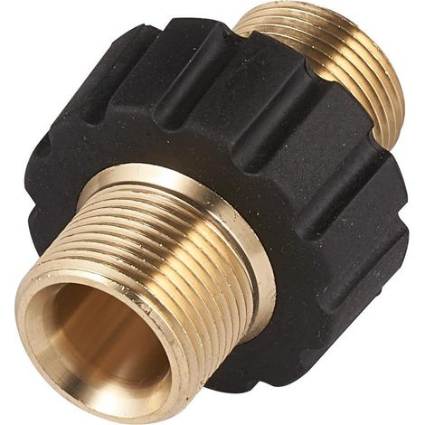 Schnellkupplung, Adapter Für Hochdruckreiniger Mit Doppeltem Außengewinde M22 X 1,5 Kompatibel Mit Kärcher Hd- Und Hds-hochdruckreinigerschläuchen (14 Mm Durchmesser)