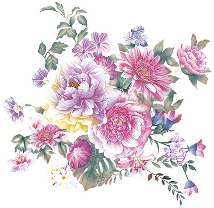 Papierservietten Mit Frühlingsblumenmuster, 33x33cm, 20 Stück.