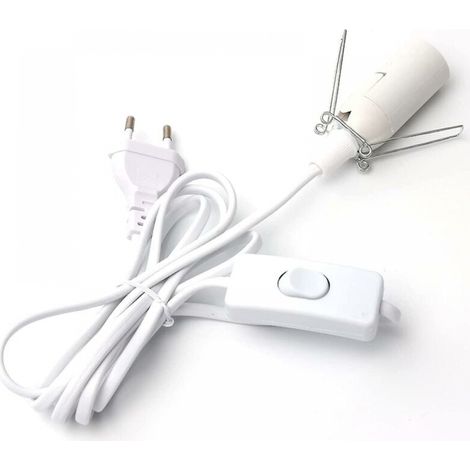 Kabel Für Salzlampen Mit Schalter - E14-1,8 M - Fassung Für Salzkristalllampe, Weiß