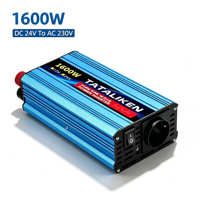 Tataliken Reiner Sinus Wechselrichter 1600w 24v Auf 230v Spannungswandler Für Auto, Wohnwagen, Notstrom