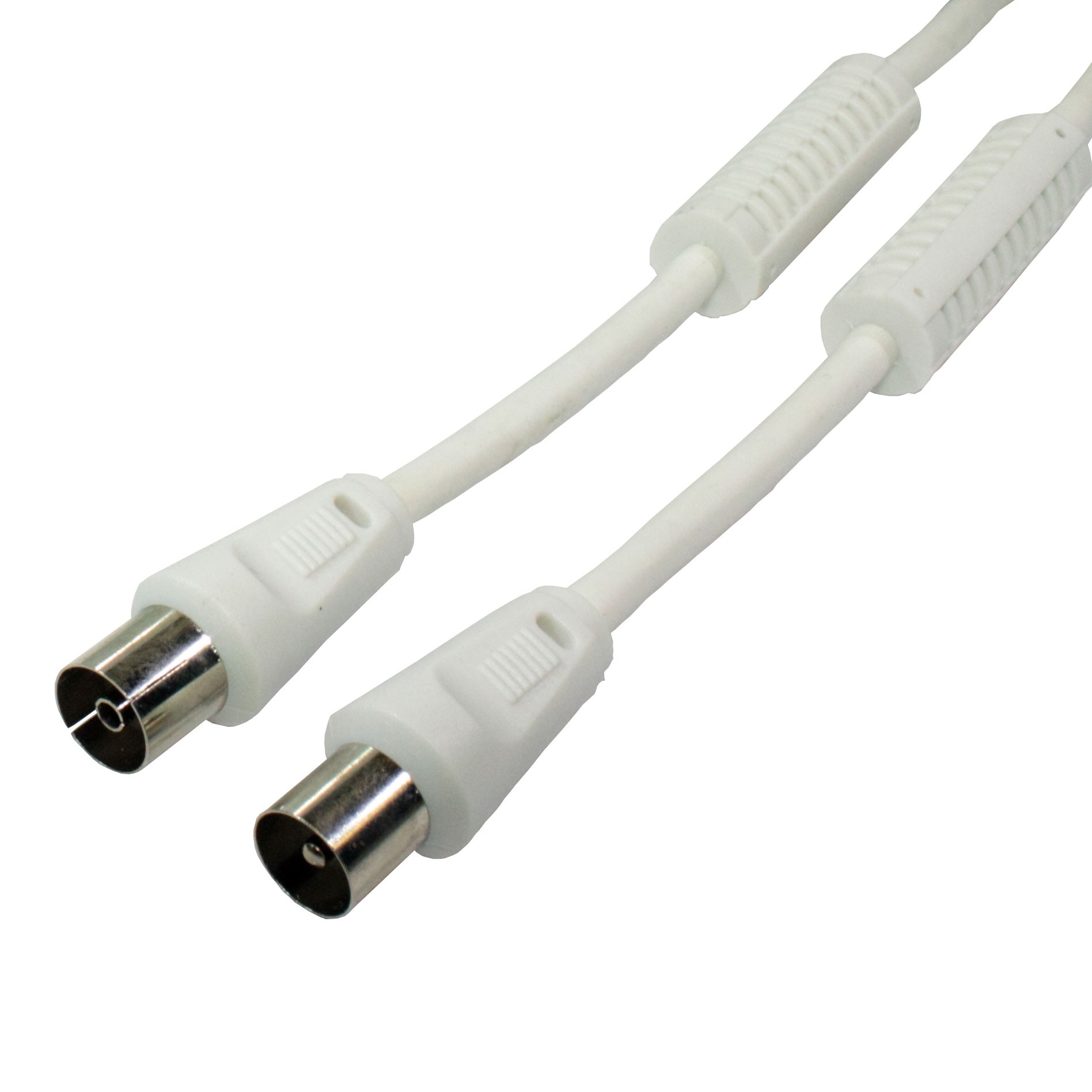 Tv-antennenkabel Stecker-buchse 2 Filter White 3m