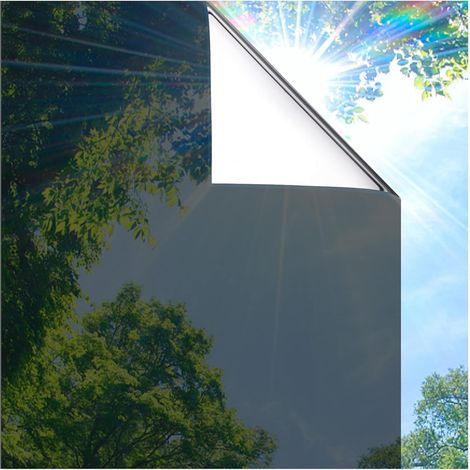 Wärmeschutzfolie Für Fenster Mit Einseitiger Sicht, Ermöglicht Nur Den Blick Von Innen Nach Außen, Elektrostatische Haftung, 200 X 45 Cm.