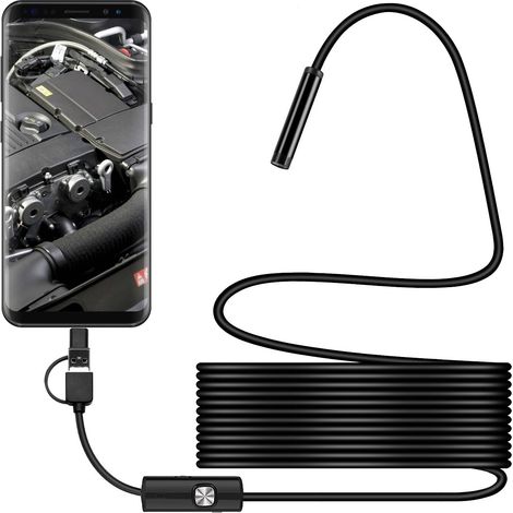 Schlangenkamera Usb, Wasserdichter Endoskop-usb-c Ip67, Typ-c-kamera Mit 6 Einstellbaren Led-leuchten Für Android, Xp, Windows 7, Windows 8, Vista, Windows 10, 5,5 Mm