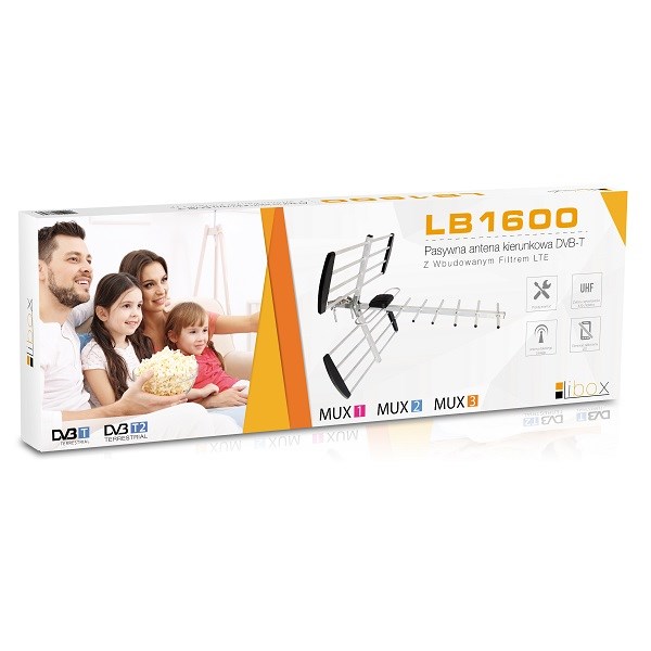 Libox Antenna Kierunkowa 16-el. Pasywna Dvb-t Z Filtrem Lte Lb1600 Outdoor Tv Antenna 18 Db