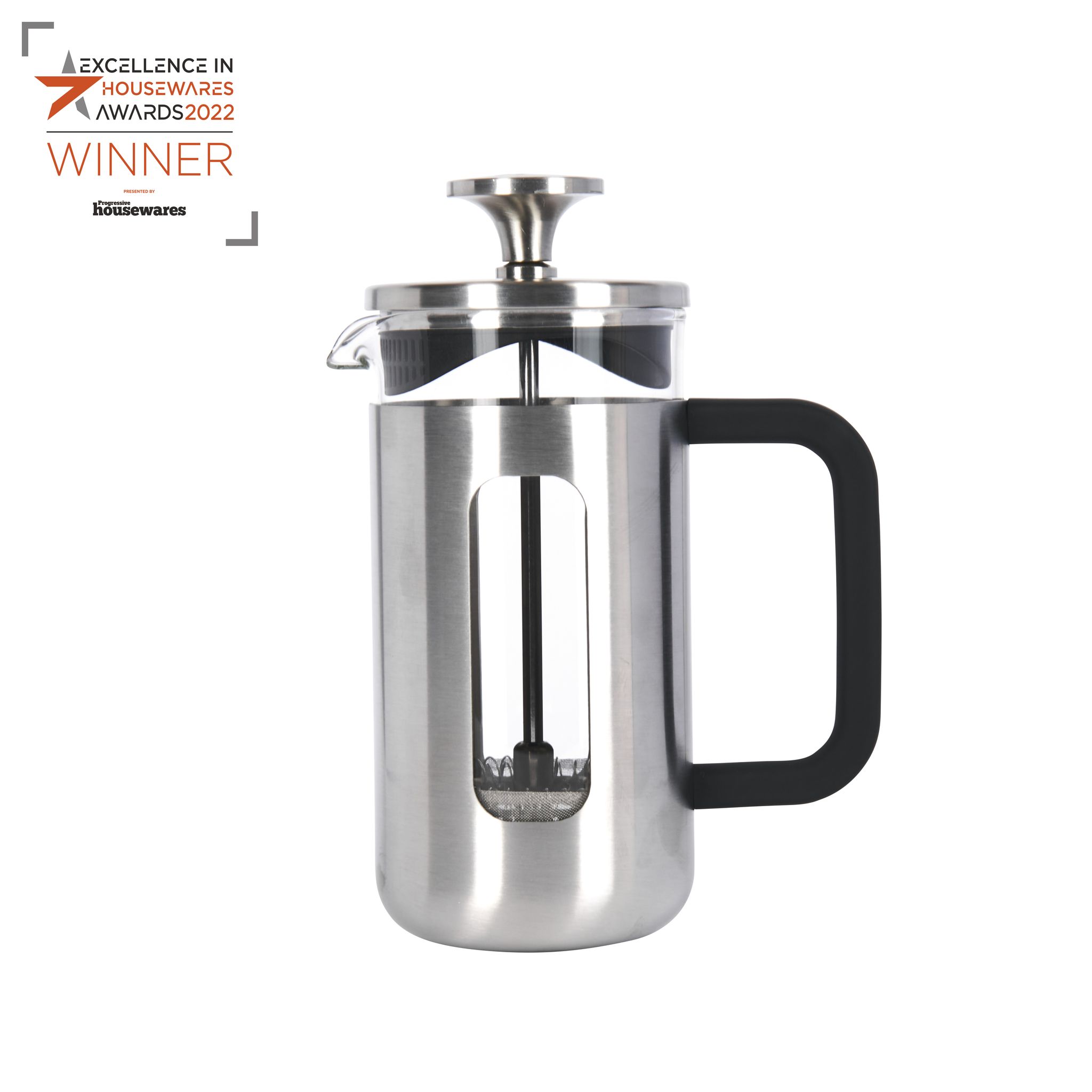 La Cafetiere Pisa 3 Tassen (gebürstetes Chrom)