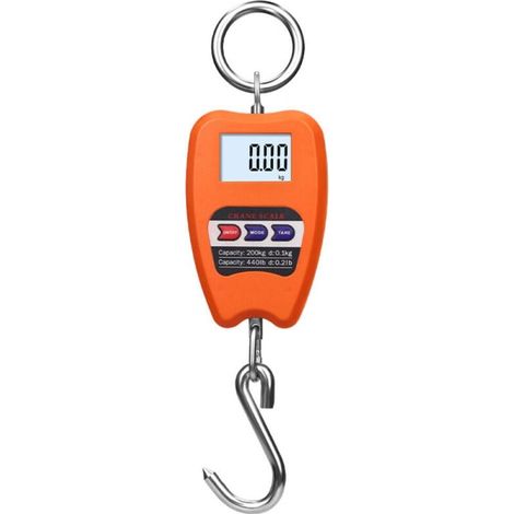 Berufliche Digitalwaage 200 Kg, Kraftmessgerät Mit Hängehaken, Ideal Für Gepäckverwiegung Und Industrielle Anwendungen