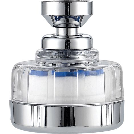 Wasserhahnfilter Mit 6 Pp-baumwoll-filterelementen, Universeller Kalkfreier Wasserhahnfilter, Rotierender 360°-sprühkopf