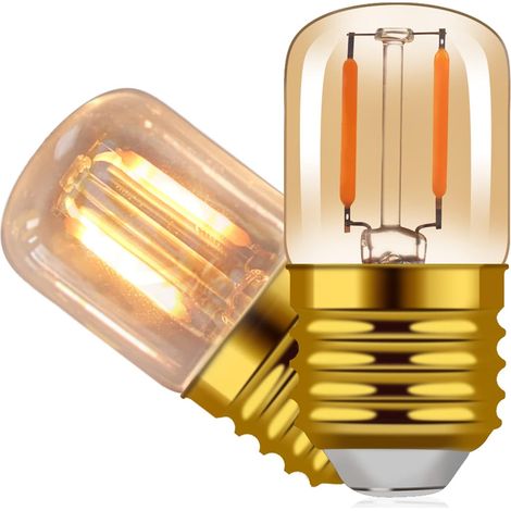 Led-nachtlicht Ampoule Amber E26 1w, Mini-röhre T28 2200k Warmes Licht, Entspricht Einer 10w Glühbirne, Nicht Dimmbar, 2er-pack.