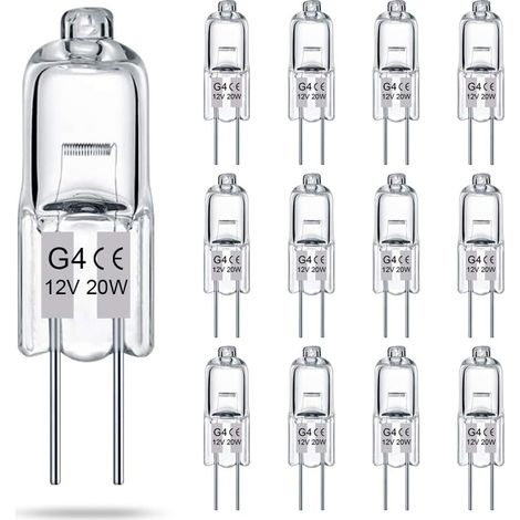 14er-pack Transparente G4-halogenlampen Mit 2 Stiften, 12 V, 20 W, Jc T3 Zweistift-sockel, Dimmbar, Warmweiß 2700 K, Für Landschaftsbeleuchtung.
