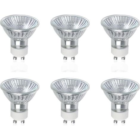 Gu10-halogenlampen, 6er-pack 50w Gu10 Halogenspots, Ac 220v-240v, 700 Lumen, Abstrahlwinkel 40°, 2800k Warmweiß, Dimmbar