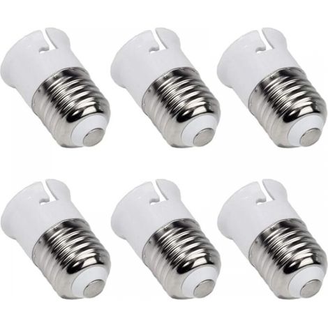 E27-auf-b22-adapter Für Led-lampen, Sockel-konverter Zum Wechseln Von E27 Auf B22, Schraubfassung-zu-bajonettfassung-adapter, 6er-pack