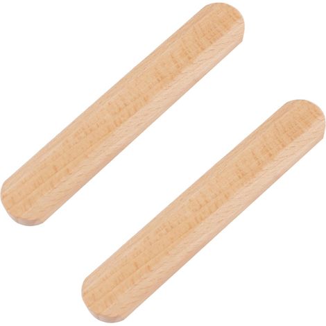 2er-pack Schiebetürgriff 140 Mm Massiv Buchenholz Selbstklebend Für Schrank Schublade Fenster Glastür