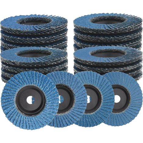 16 X Fächerschleifscheiben, Durchmesser 76 Mm, Körnung 40/60/80/120 Für Winkelschleifer, Fächerschleifscheibe, Schleifscheibe Für Metall, Holz