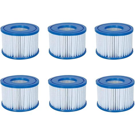 6er-pack Filterpatronen Für Whirlpool Bestway, Lay-z-spa, Coleman Saluspa 90352e 58323