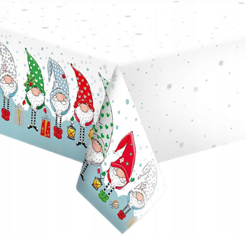 Weihnachtstischdecke Aus Papier, Wichtelmotiv, Heiligabend, 120 X 180 Cm