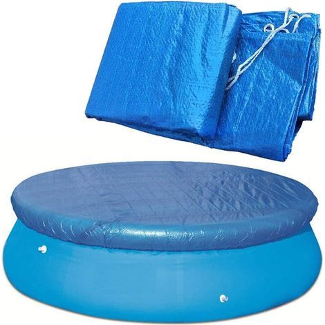 Rundpool-abdeckung, Durchmesser 183 Cm – Solar-poolabdeckung, Wasserdichte Schutzplane Mit Spannseil, Staubabweisend, Langlebig Für Runde Aufstellpools