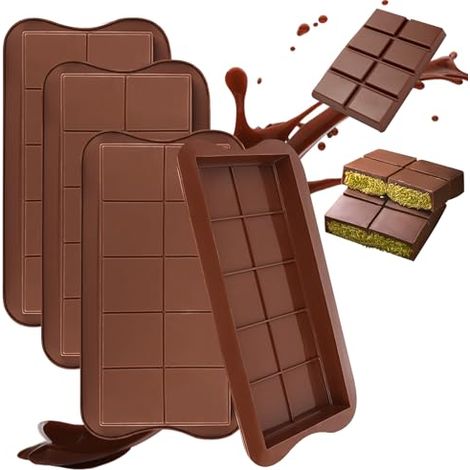 4-teiliges Silikon-schokoladentafel-formset, Tiefe Pralinenformen Mit 10 Fächern Für Schokolade, Pralinen Und Bonbons
