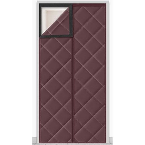 Magnetverschluss Türvorhang, Verdunkelnd, Schallisolierend, Kälteschutz, 105x210cm (braun)