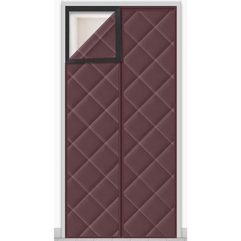 Isolierender Magnet-türvorhang, Kälteschutz, Lichtblockade, Schalldämmung, 105 X 220 Cm (braun)